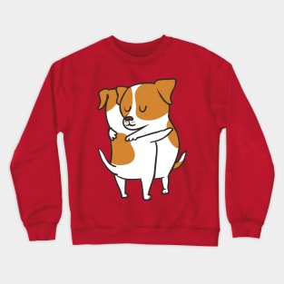 Jack Russell Terrier hugs Crewneck Sweatshirt